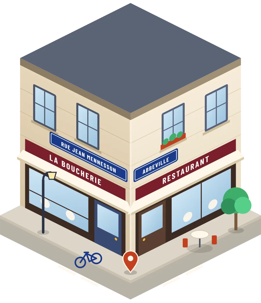 La Boucherie, restaurant rue Jean Mennesson à Abbeville (illustration)
