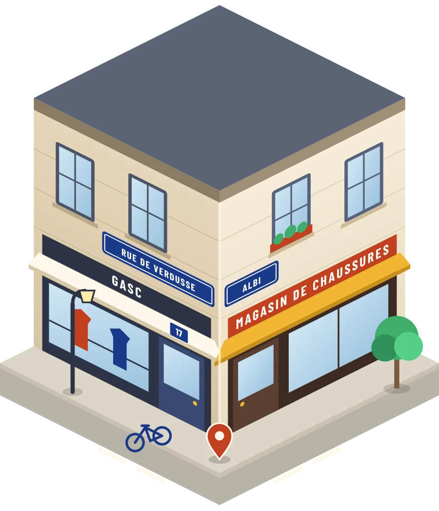 Gasc, magasin de chaussures rue de Verdusse à Albi (illustration)