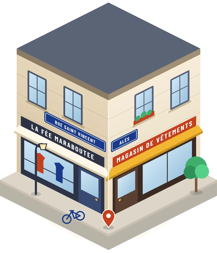La fée maraboutee, magasin de vêtements rue Saint Vincent à Alès (illustration)