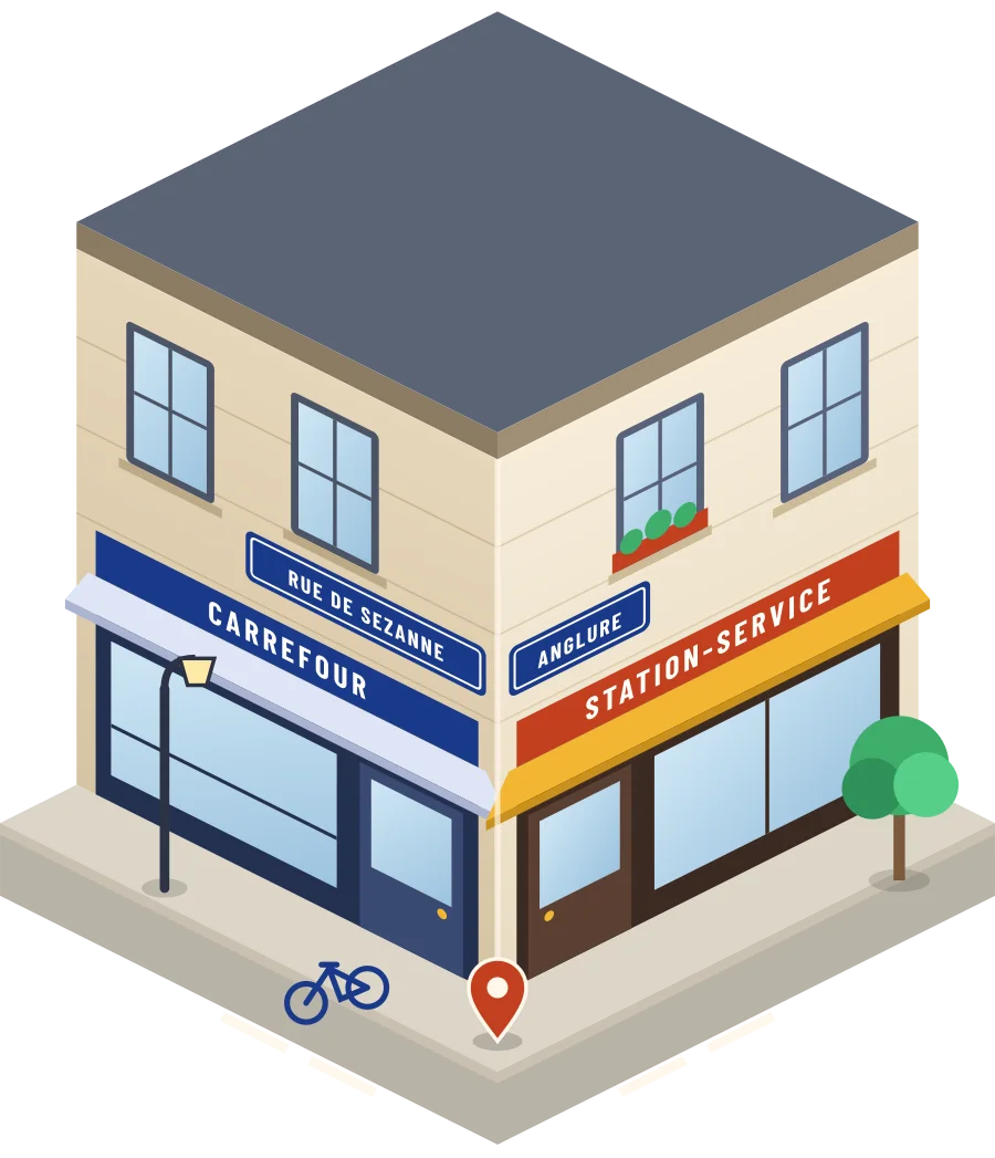 Carrefour, station-service rue de Sezanne à Anglure (illustration)