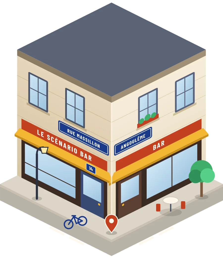 Le Scénario Bar, bar rue Massillon à Angoulême (illustration)