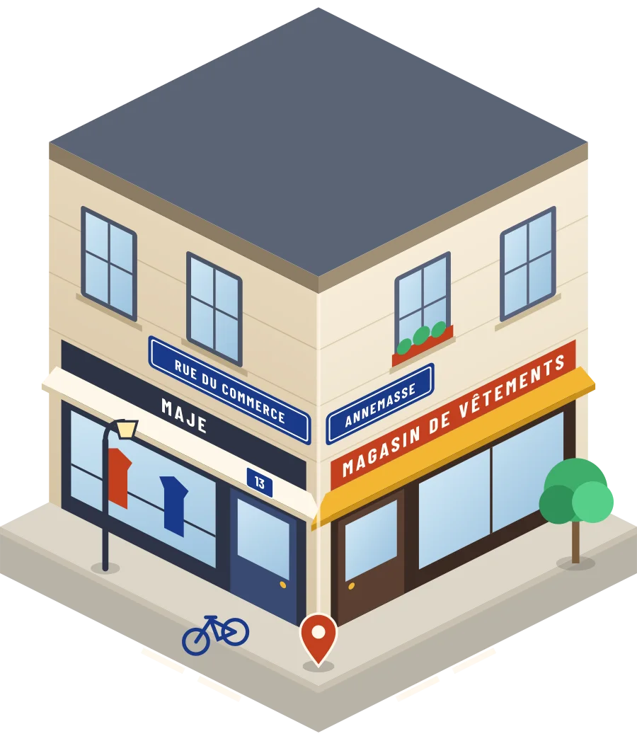 Maje, magasin de vêtements rue du Commerce à Annemasse (illustration)
