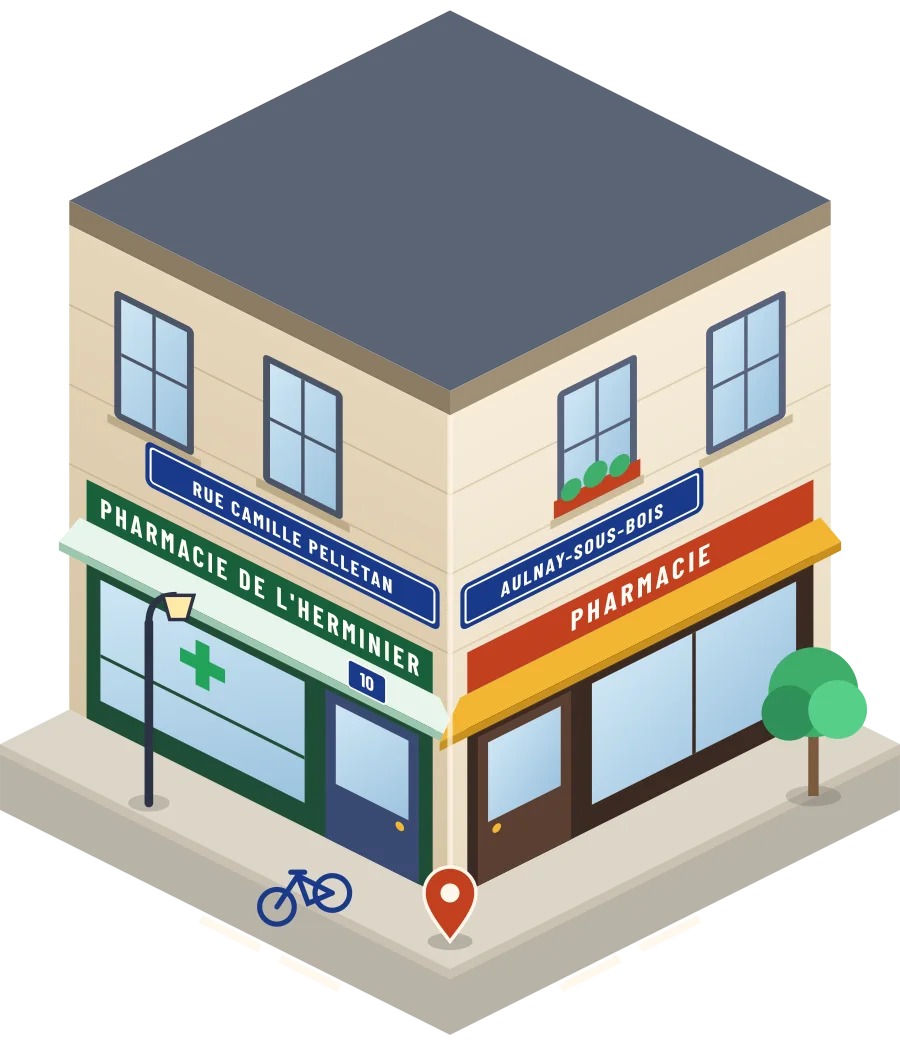 Pharmacie de L'Herminier, pharmacie rue Camille Pelletan à Aulnay-sous-Bois (illustration)