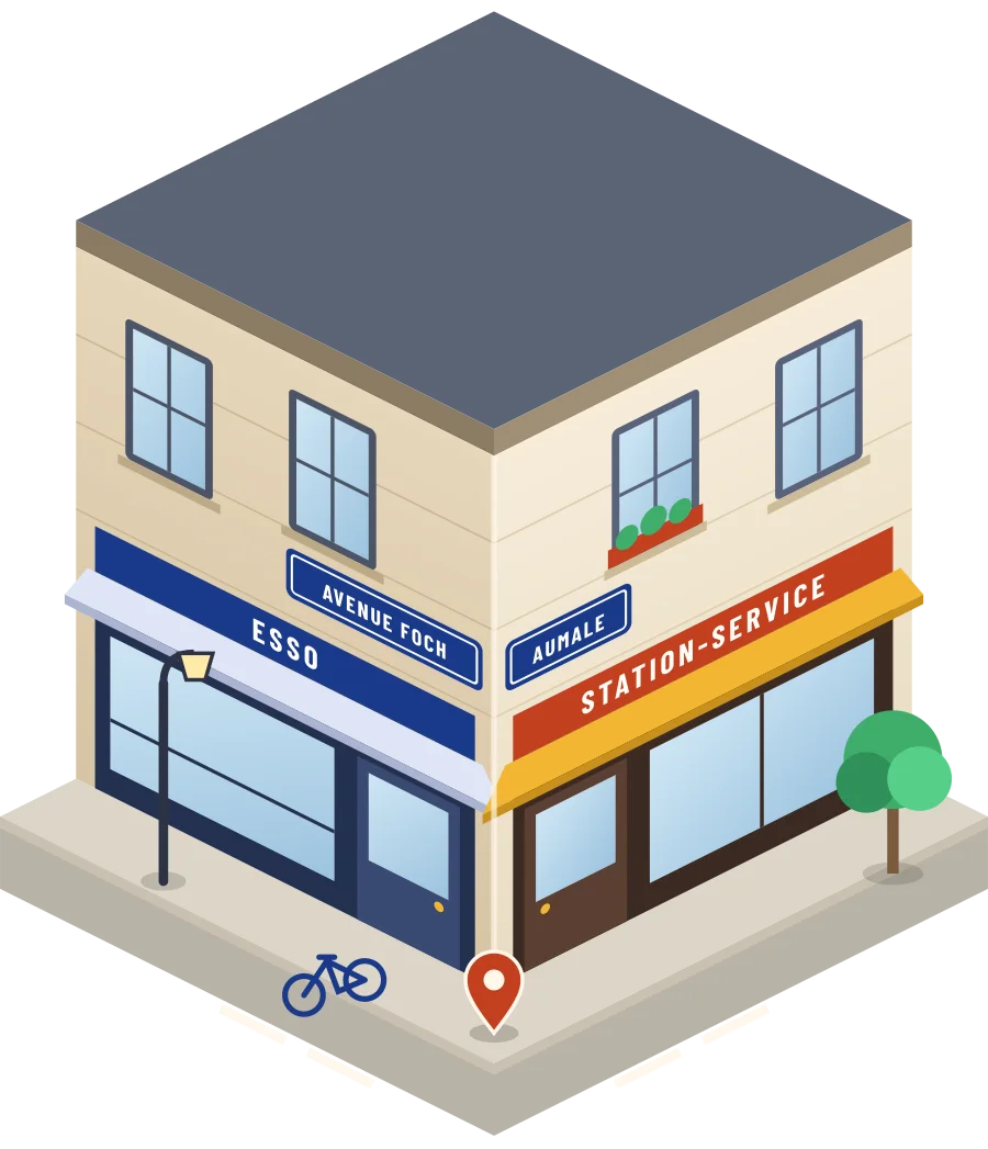 Esso, station-service avenue Foch à Aumale (illustration)