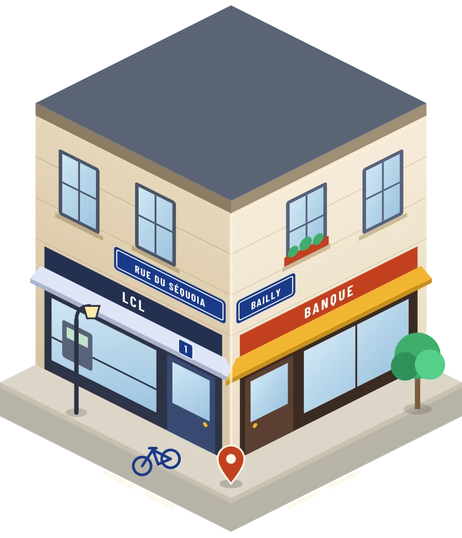 LCL, banque rue du Séquoia à Bailly (illustration)