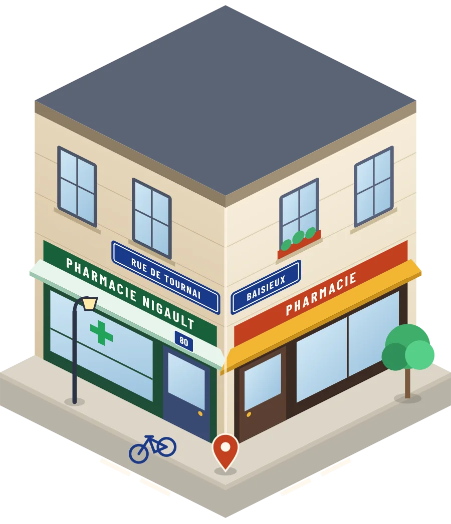 Pharmacie Nigault, pharmacie rue de Tournai à Baisieux (illustration)