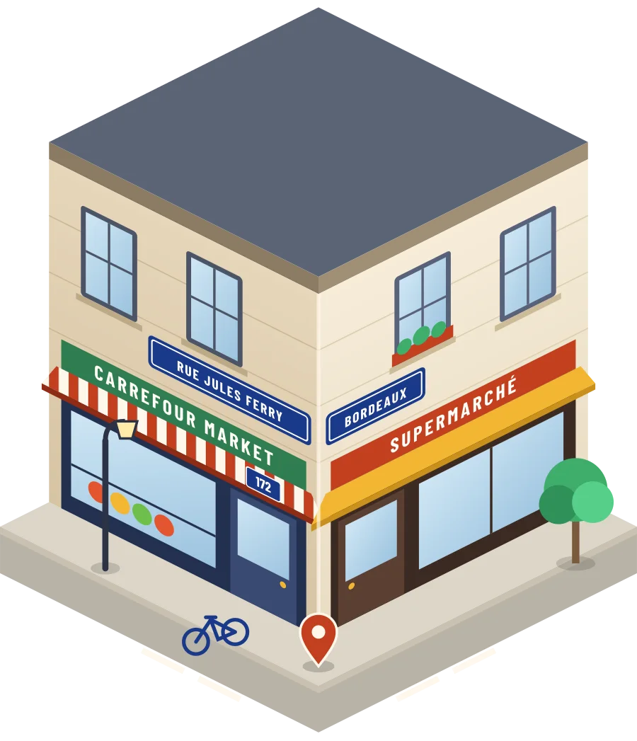 Carrefour Market, supermarché rue Jules Ferry à Bordeaux (illustration)