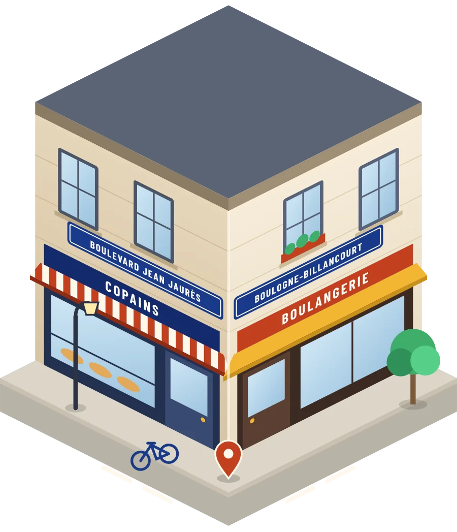 Copains, boulangerie boulevard Jean Jaurès à Boulogne-Billancourt (illustration)