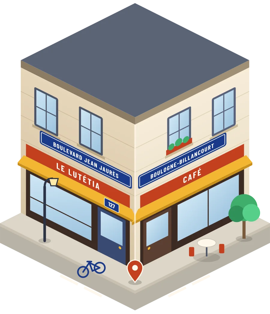 Le Lutétia, café boulevard Jean Jaurès à Boulogne-Billancourt (illustration)