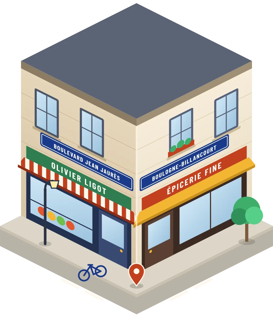 Olivier Ligot, épicerie fine boulevard Jean Jaurès à Boulogne-Billancourt (illustration)