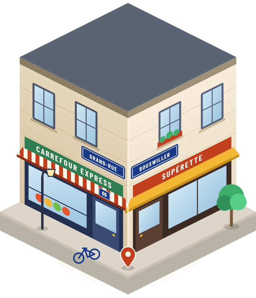Carrefour Express, supérette grand-Rue à Bouxwiller (illustration)