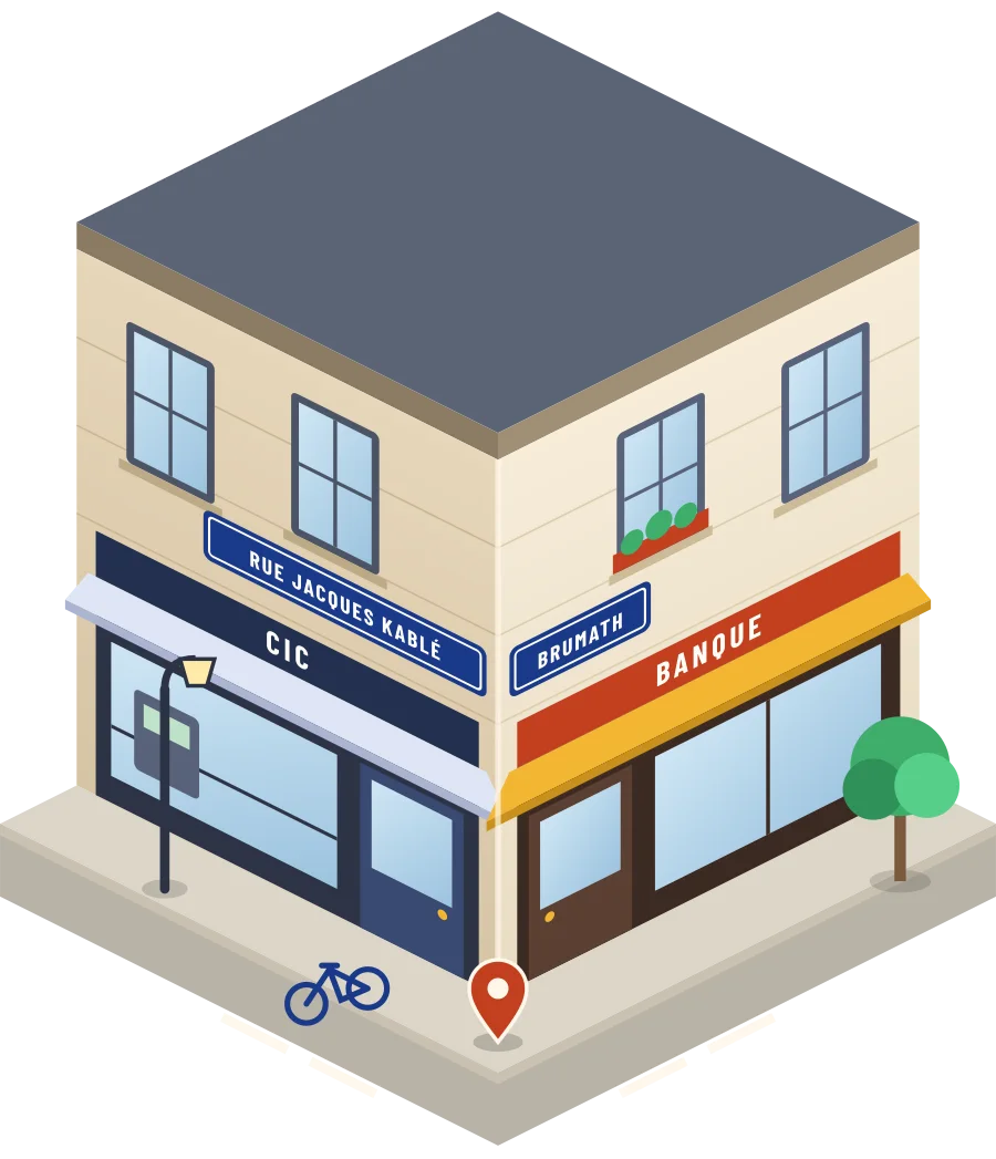 CIC, banque rue Jacques Kablé à Brumath (illustration)