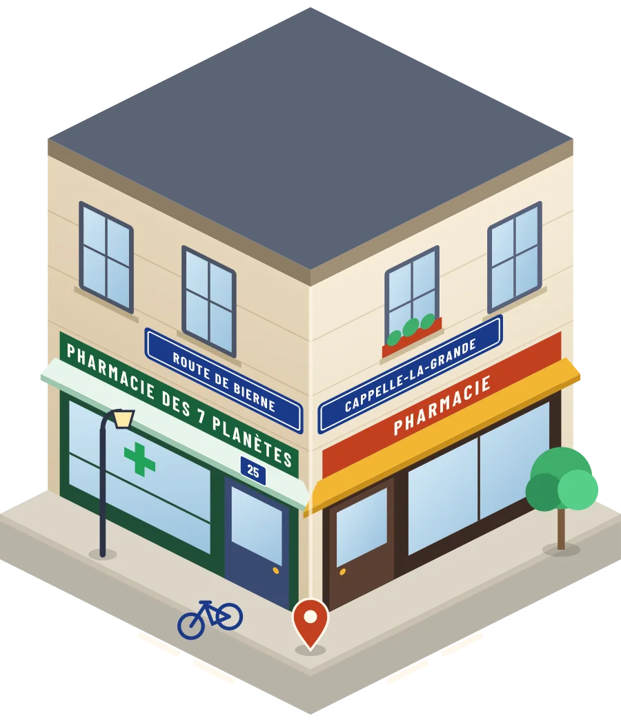 Pharmacie des 7 Planètes, pharmacie route de Bierne à Cappelle-la-Grande (illustration)