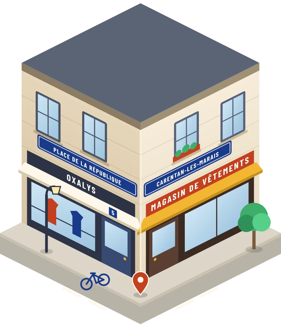 Oxalys, magasin de vêtements place de la République à Carentan-les-Marais (illustration)
