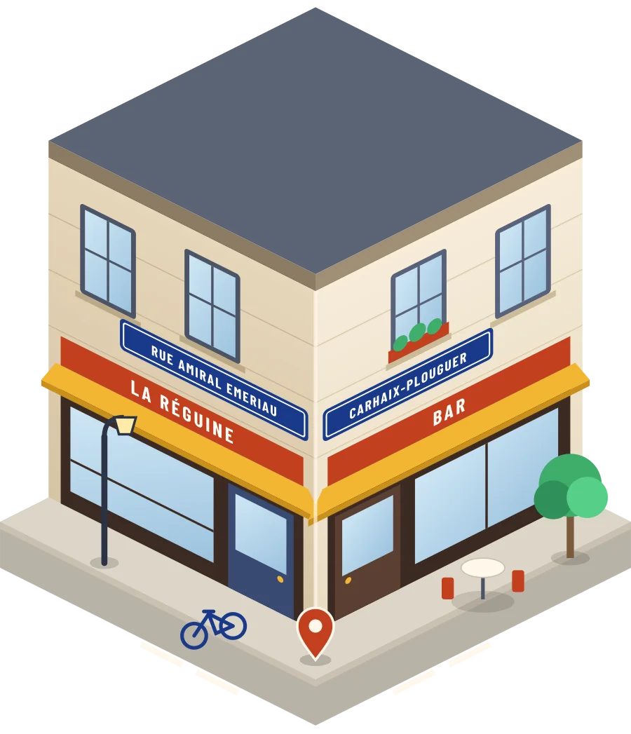 La Réguine, bar rue Amiral Emeriau à Carhaix-Plouguer (illustration)