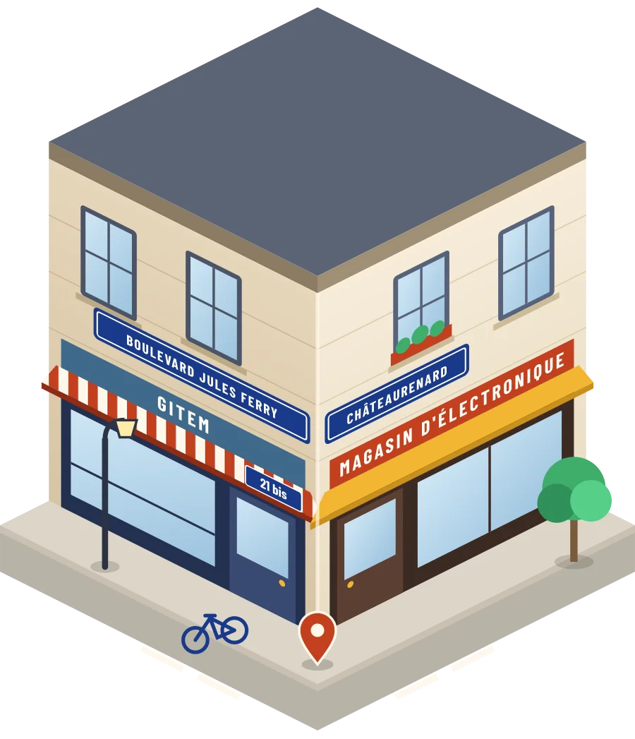 Gitem, magasin d'électronique boulevard Jules Ferry à Châteaurenard (illustration)