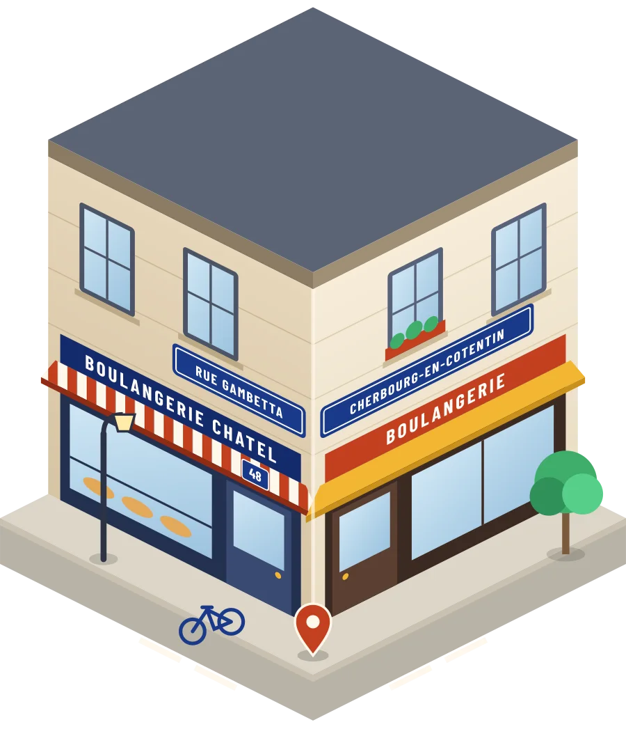 Boulangerie Chatel, boulangerie rue Gambetta à Cherbourg-en-Cotentin (illustration)