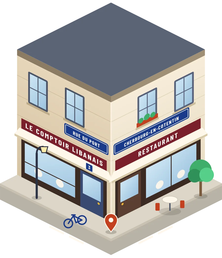 Le Comptoir Libanais, restaurant rue du Port à Cherbourg-en-Cotentin (illustration)