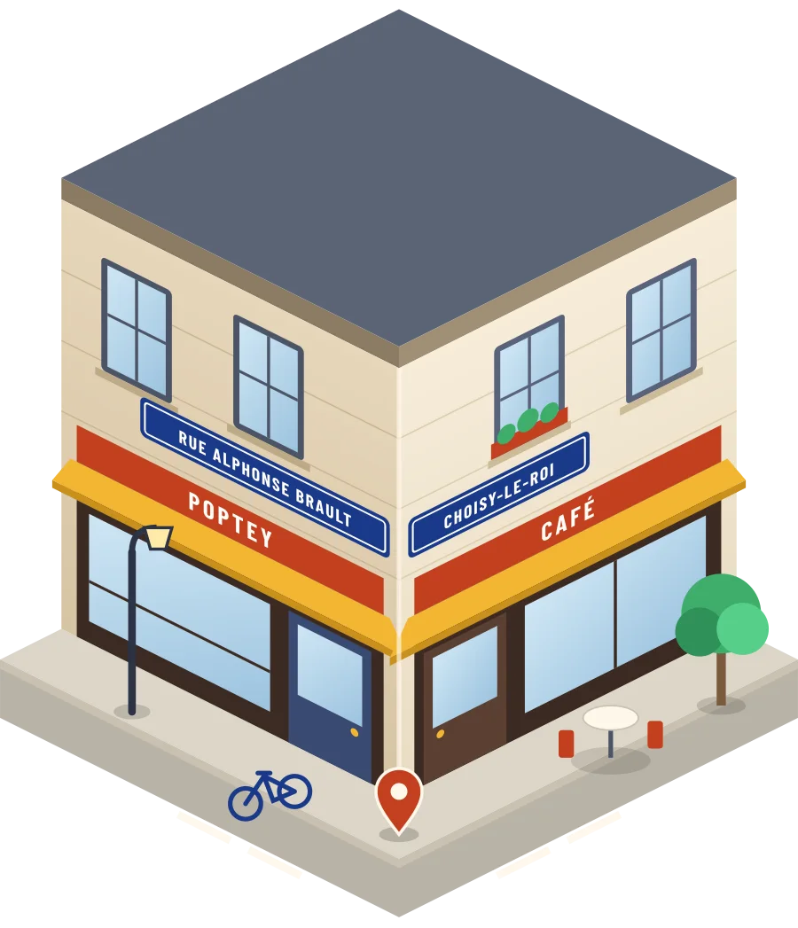 poptey, café rue Alphonse Brault à Choisy-le-Roi (illustration)