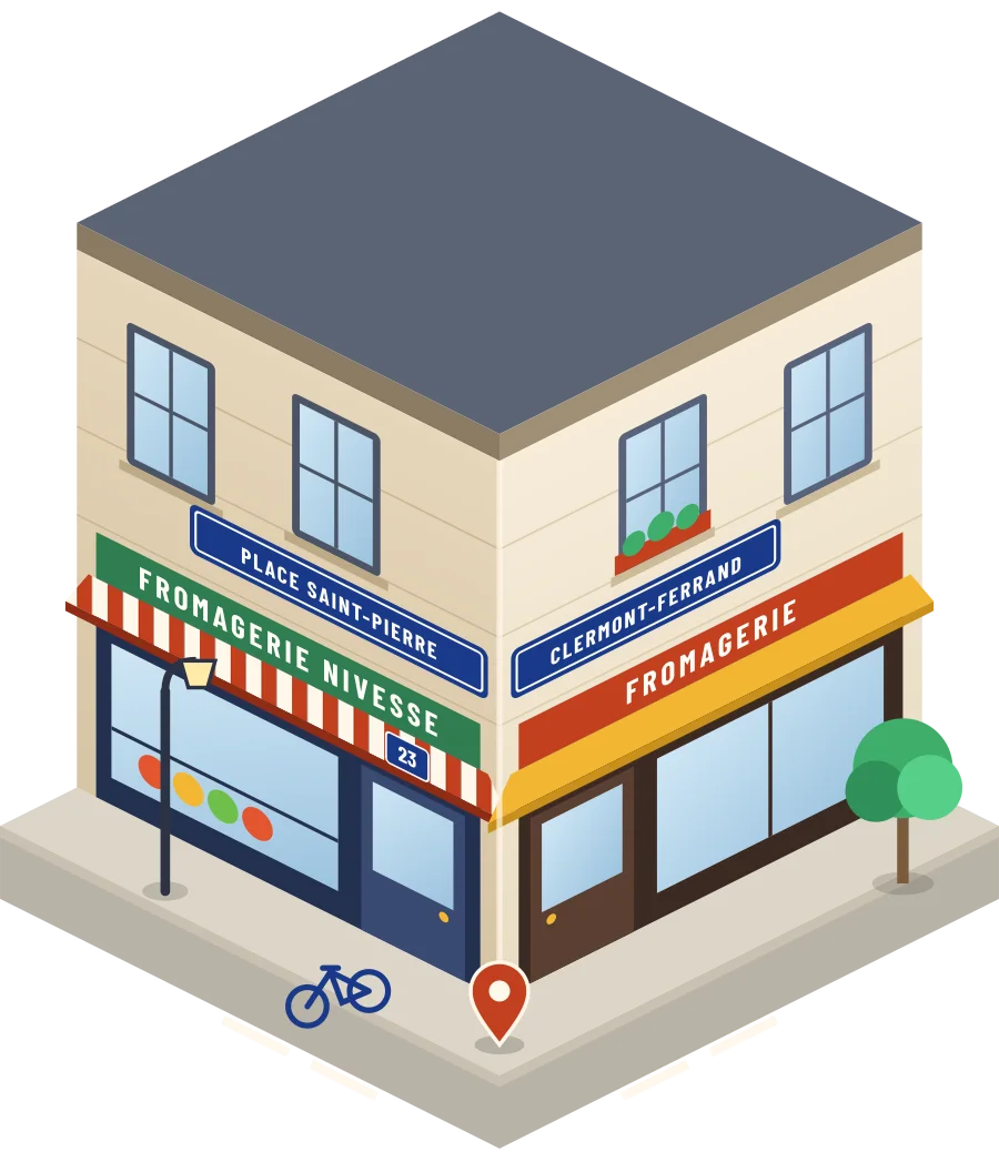 Fromagerie Nivesse, fromagerie place Saint-Pierre à Clermont-Ferrand (illustration)