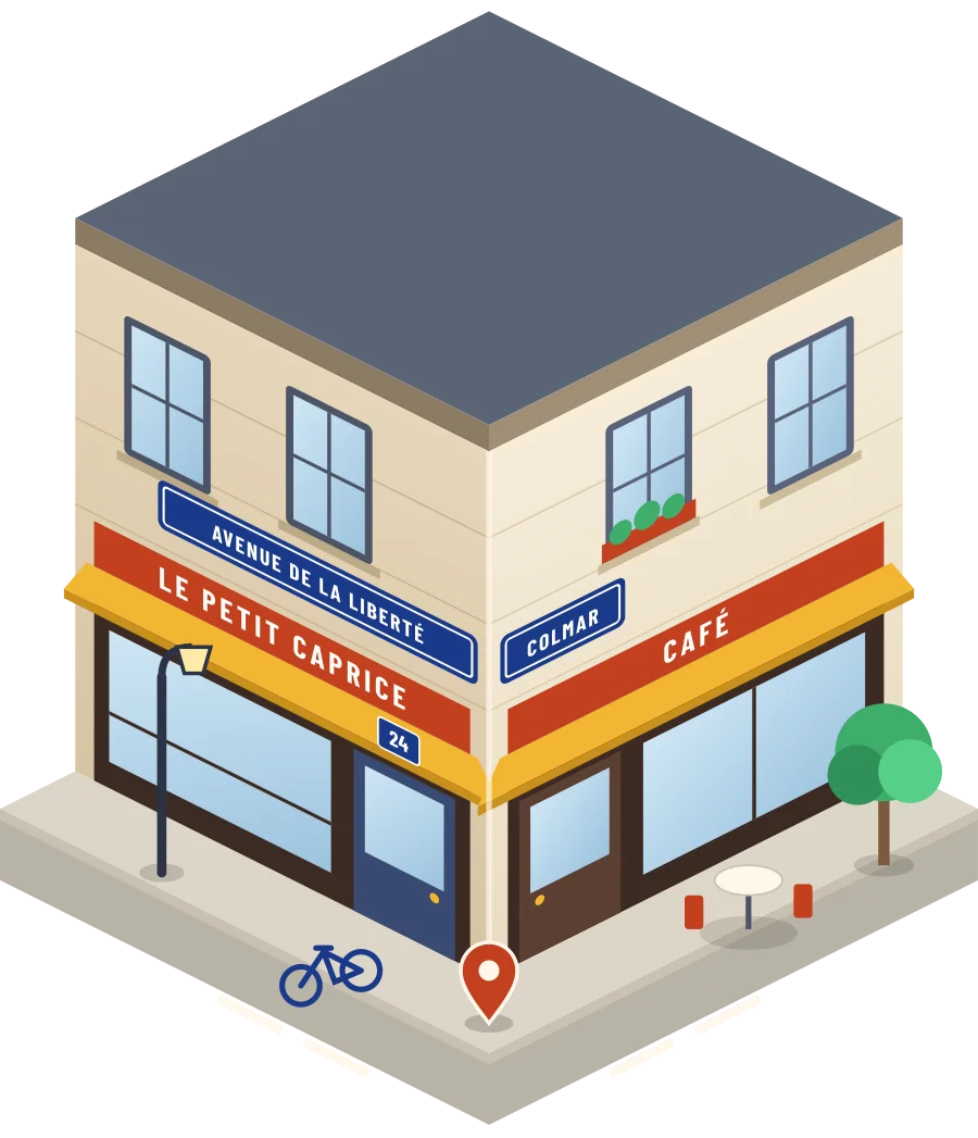 Le Petit Caprice, café avenue de la Liberté à Colmar (illustration)