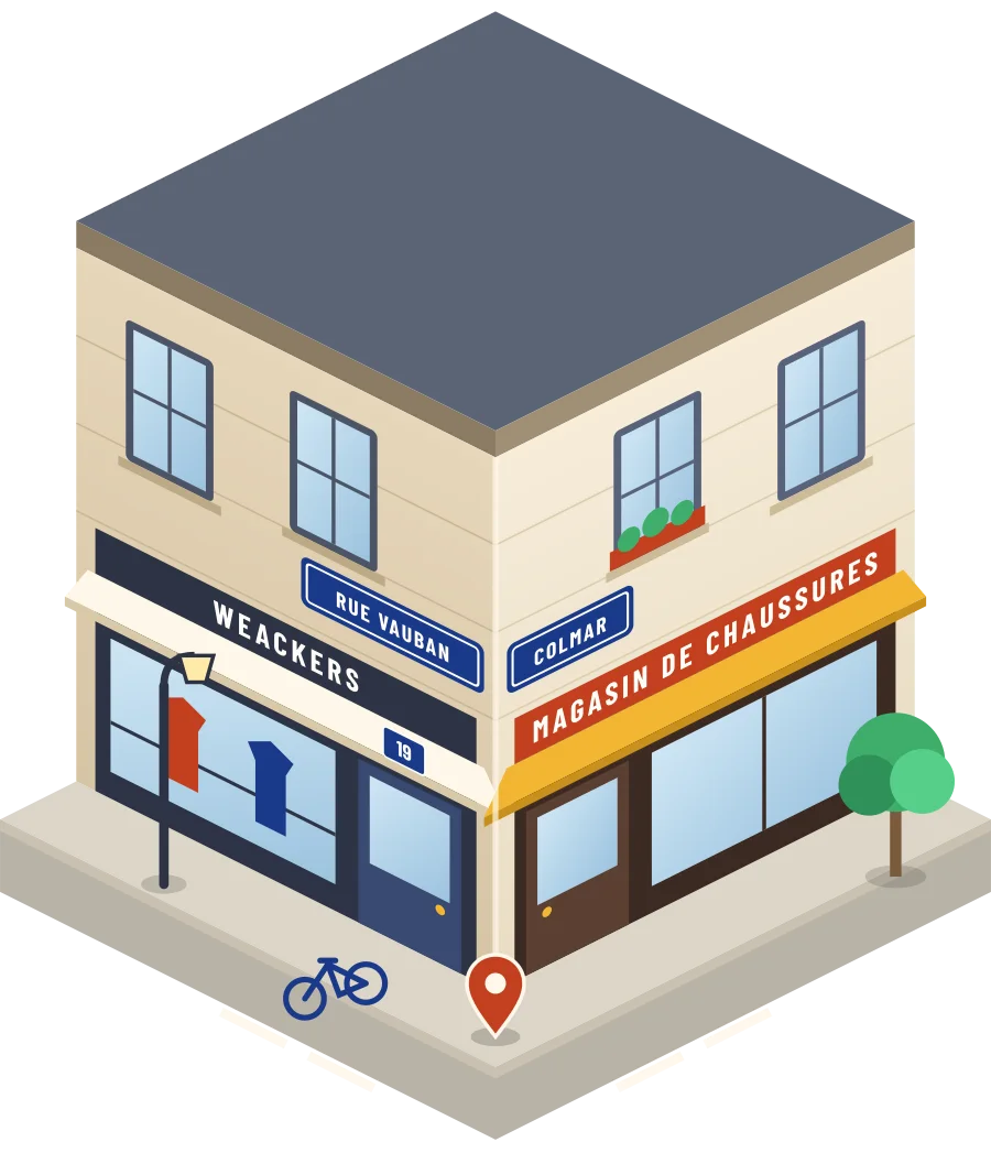 Weackers, magasin de chaussures rue Vauban à Colmar (illustration)