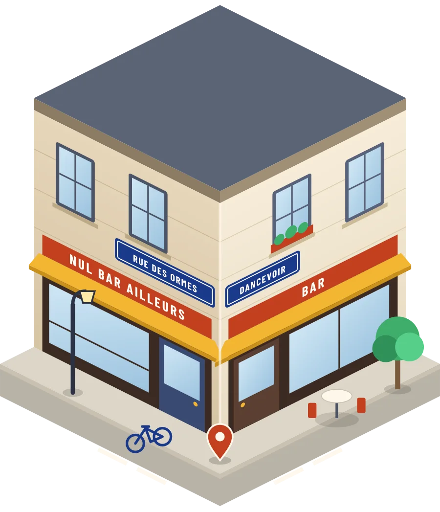 Nul Bar Ailleurs, bar rue des Ormes à Dancevoir (illustration)