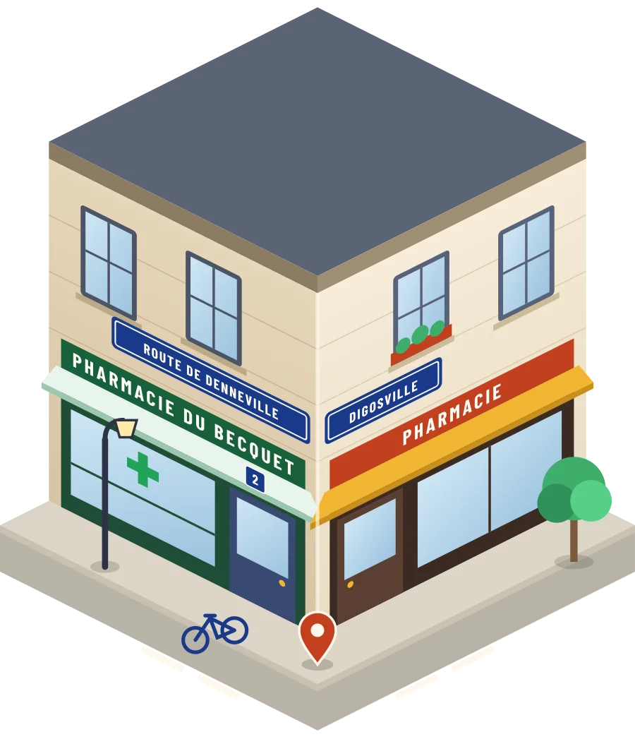 Pharmacie du Becquet, pharmacie route de Denneville à Digosville (illustration)
