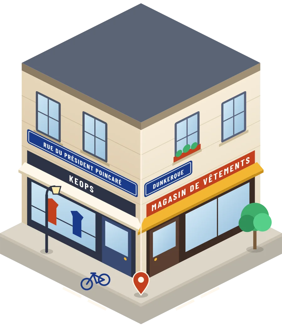 Keops, magasin de vêtements rue du Président Poincaré à Dunkerque (illustration)