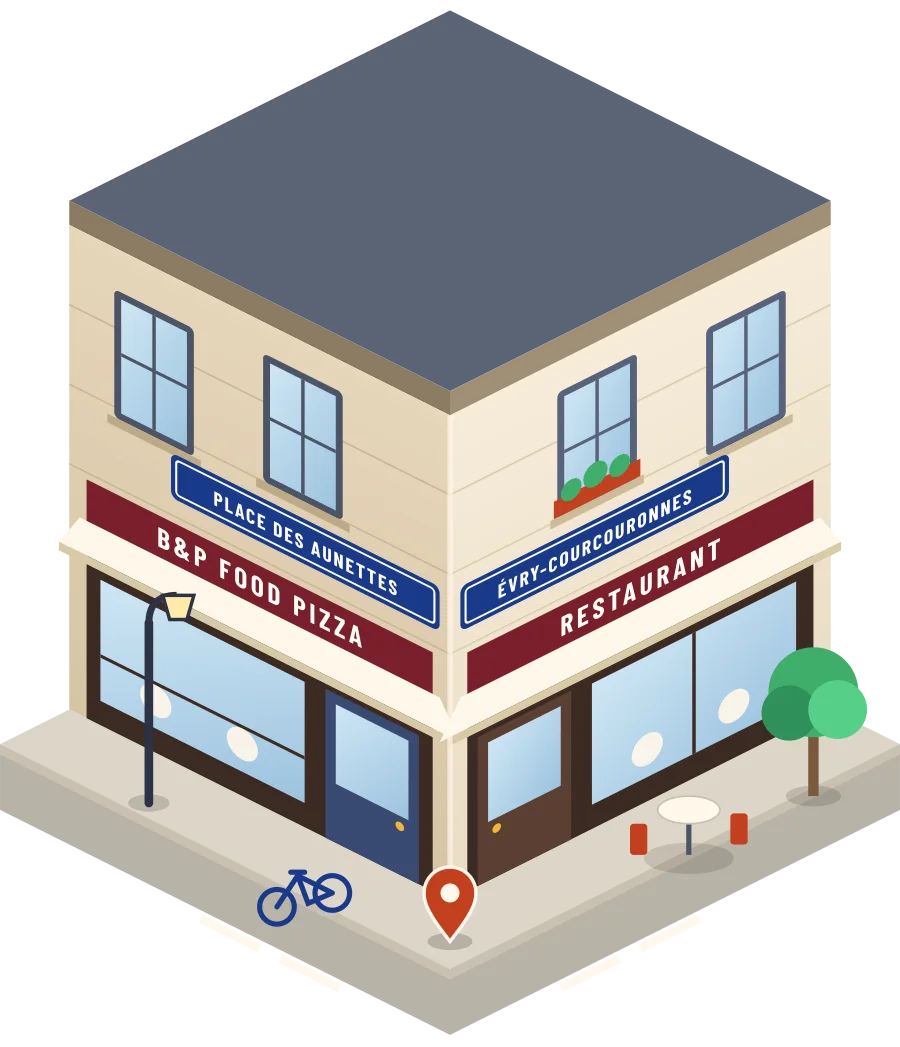 B&P Food Pizza, restaurant place des Aunettes à Évry-Courcouronnes (illustration)