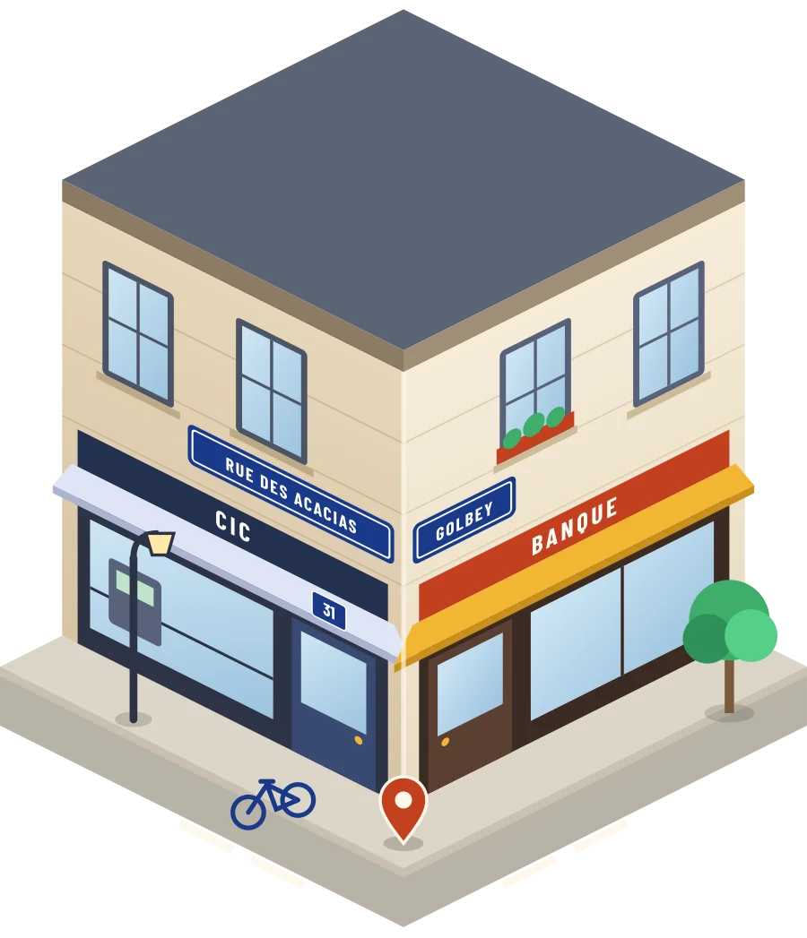 CIC, banque rue des Acacias à Golbey (illustration)