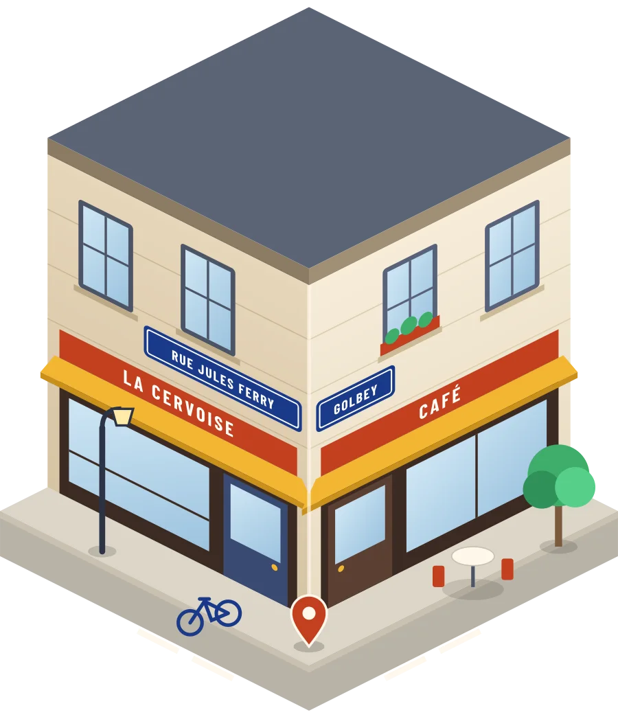 La cervoise, café rue Jules Ferry à Golbey (illustration)