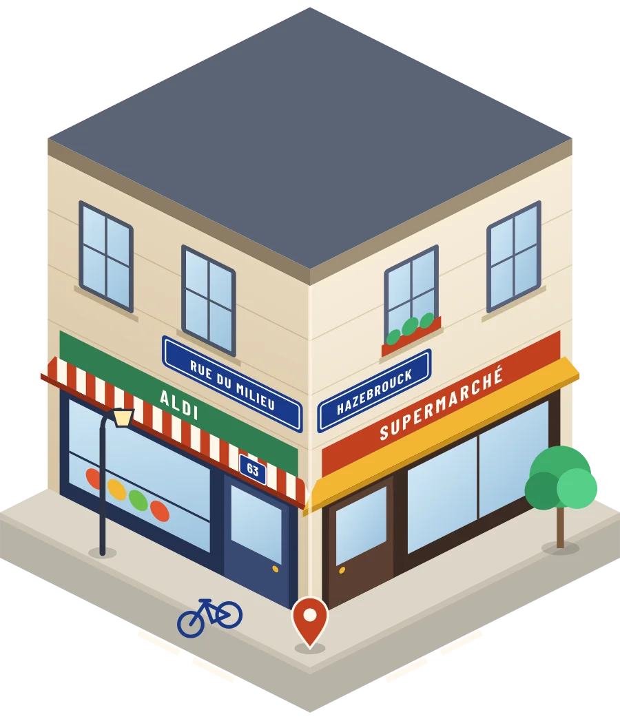 Aldi, supermarché rue du Milieu à Hazebrouck (illustration)