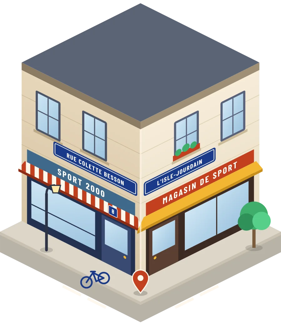 Sport 2000, magasin de sport rue Colette Besson à L'Isle-Jourdain (illustration)