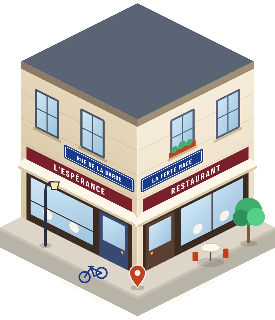 L'Espérance, restaurant rue de la Barre à La Ferté Macé (illustration)