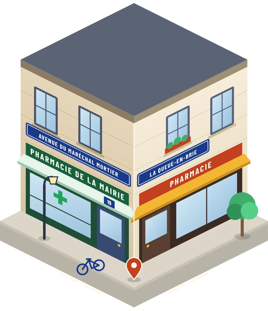 Pharmacie de la Mairie, pharmacie avenue du Maréchal Mortier à La Queue-en-Brie (illustration)