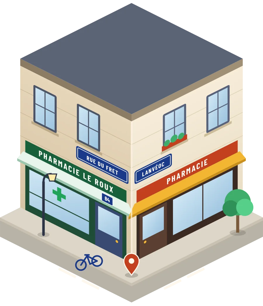 Pharmacie Le Roux, pharmacie rue du Fret à Lanvéoc (illustration)