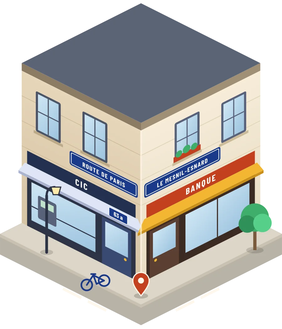 CIC, banque route de Paris au Mesnil-Esnard (illustration)