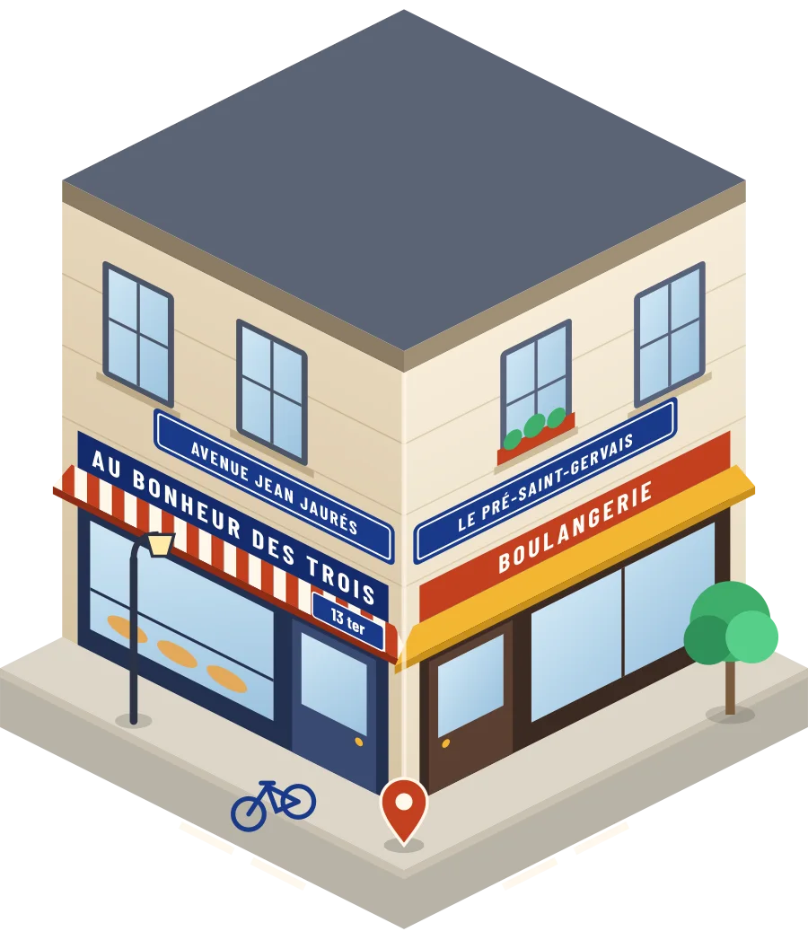 Au Bonheur des Trois, boulangerie avenue Jean Jaurés au Pré-Saint-Gervais (illustration)