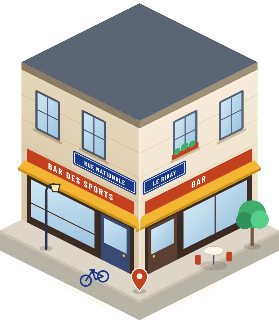 Bar des Sports, bar rue Nationale au Ribay (illustration)