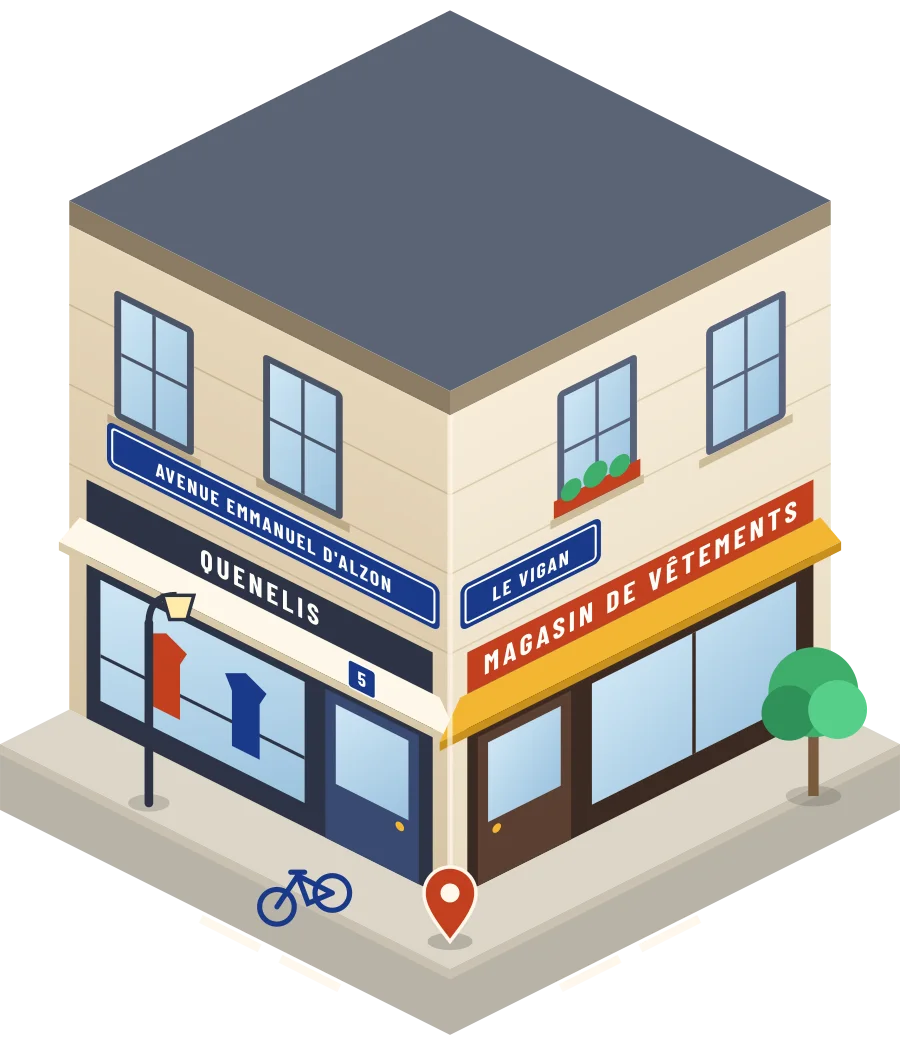 Quenelis, magasin de vêtements avenue Emmanuel d'Alzon au Vigan (illustration)