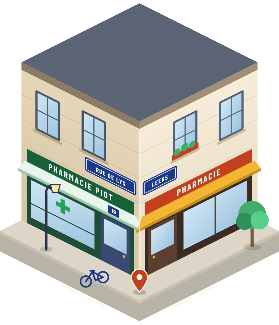 Pharmacie Piot, pharmacie rue de Lys à Leers (illustration)