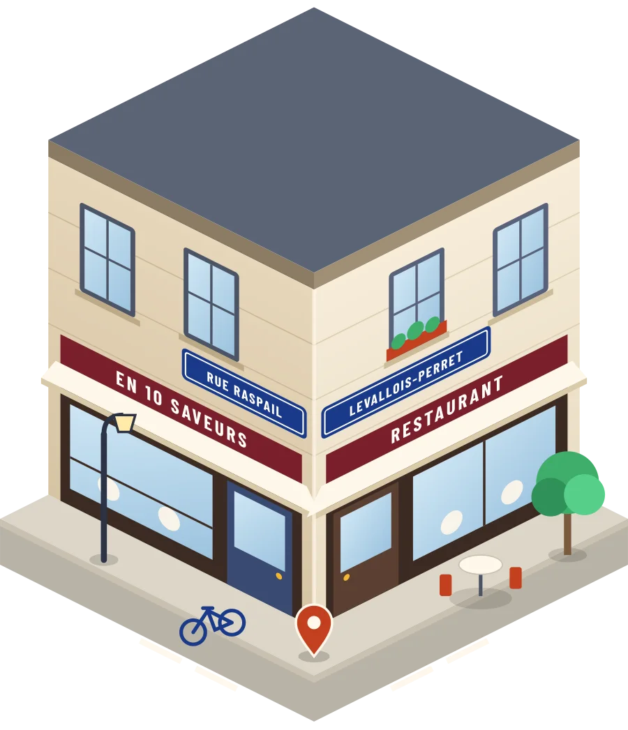 En 10 Saveurs, restaurant rue Raspail à Levallois-Perret (illustration)