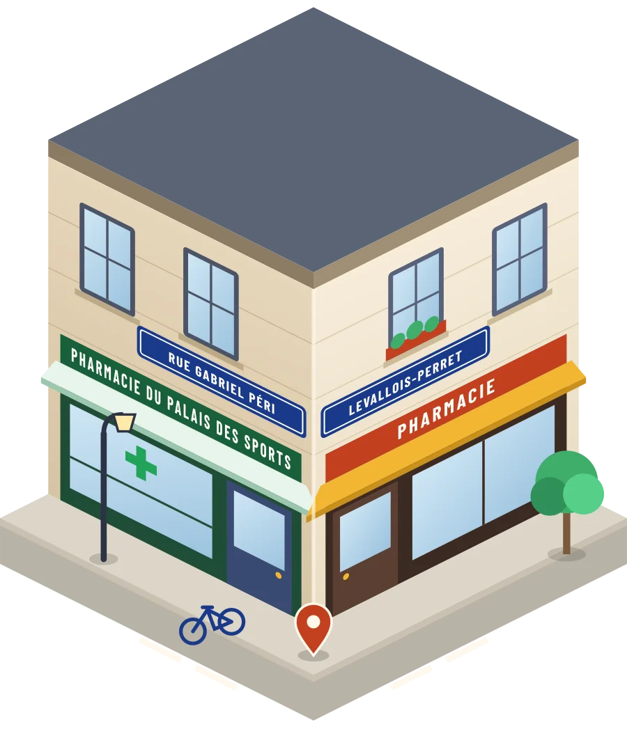Pharmacie du Palais des Sports, pharmacie rue Gabriel Péri à Levallois-Perret (illustration)