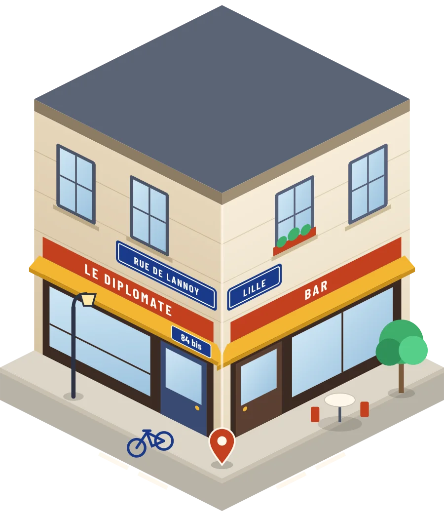 Le Diplomate, bar rue de Lannoy à Lille (illustration)