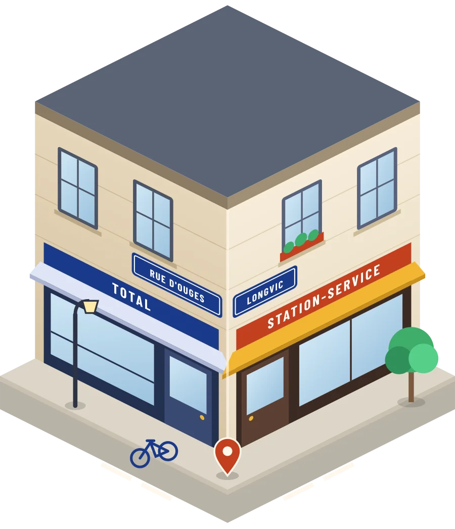 Total, station-service rue d'Ouges à Longvic (illustration)
