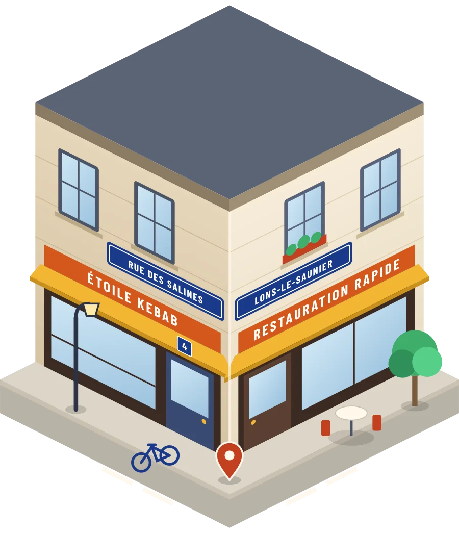 Étoile Kebab, restauration rapide rue des Salines à Lons-le-Saunier (illustration)