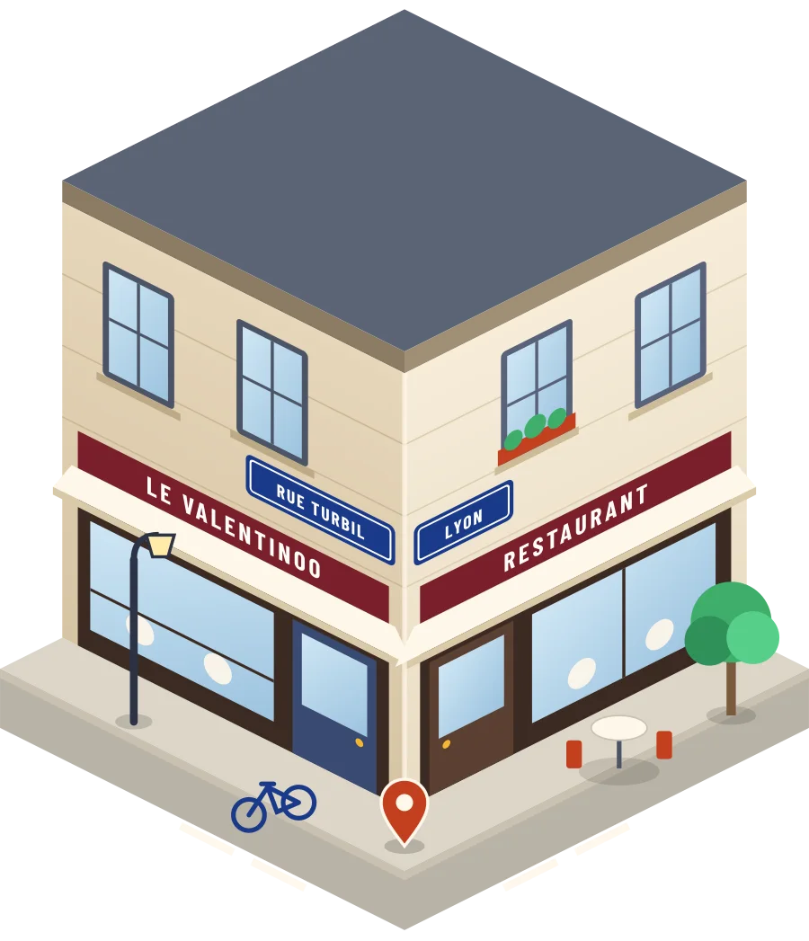 Le Valentinoo, restaurant rue Turbil à Lyon (illustration)