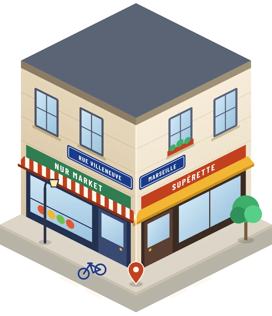 NUR Market, supérette rue villeneuve à Marseille (illustration)