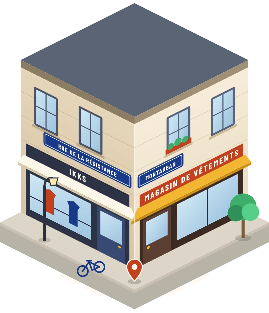 Ikks, magasin de vêtements rue de la résistance à Montauban (illustration)